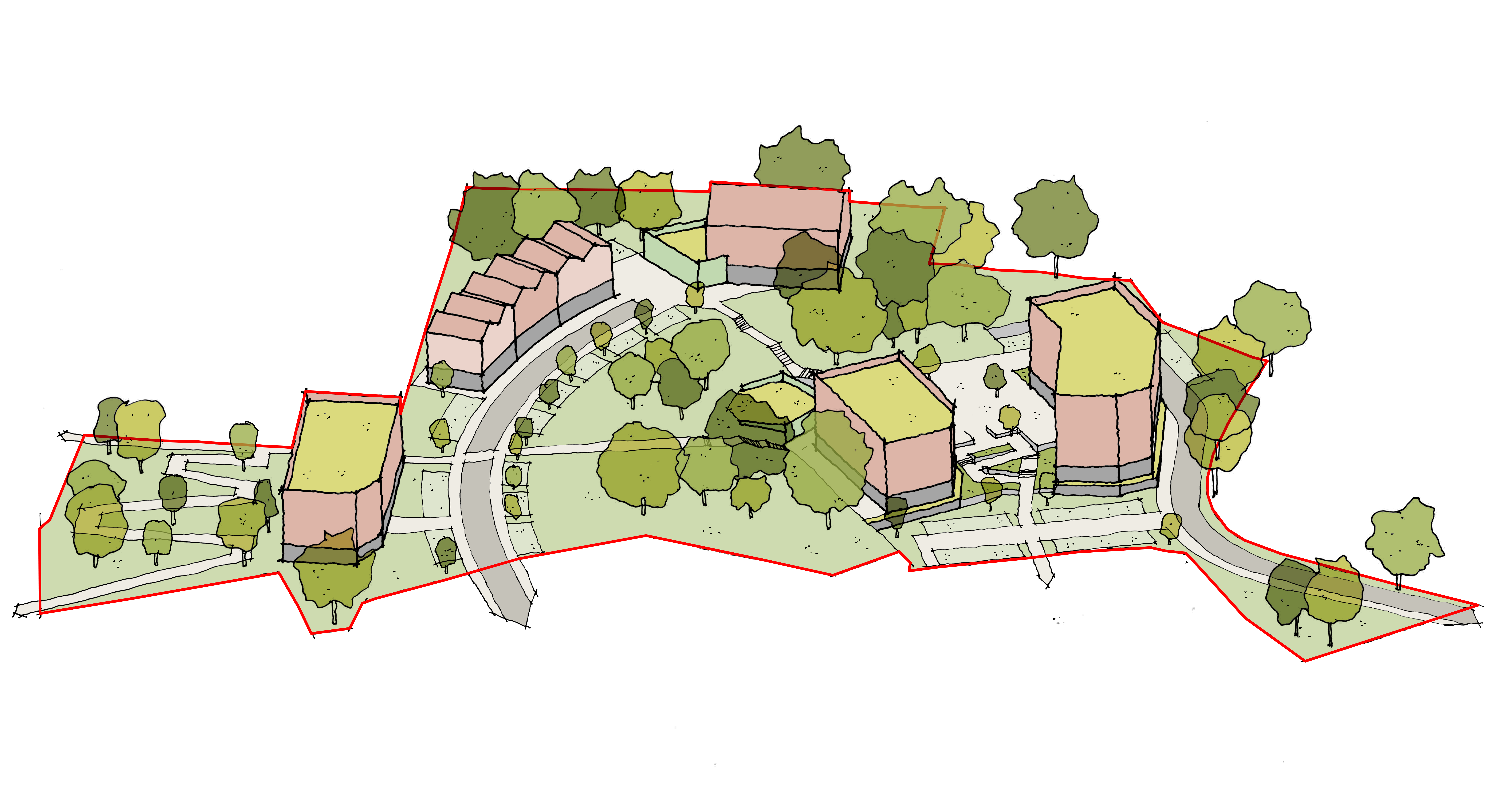 Aerial View of proposal (Copyright BDP)