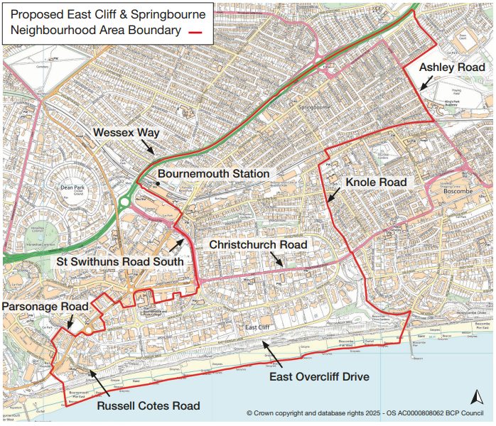 A map of the area